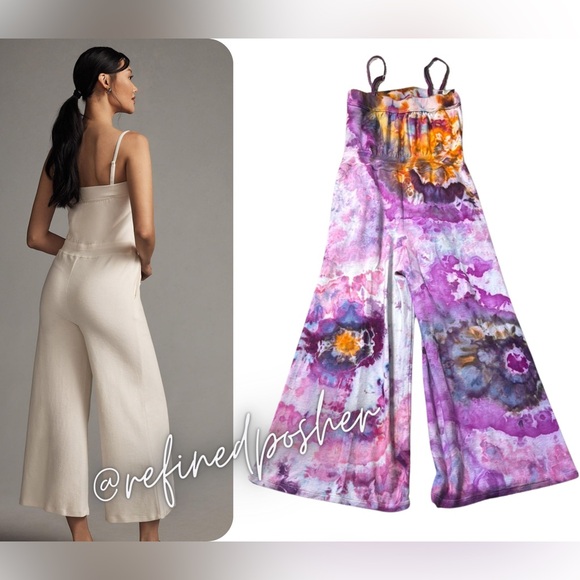 Daily Practice by Anthropologie Strapless Wide-Leg Jumpsuit size Medium NEW - Picture 2 of 8